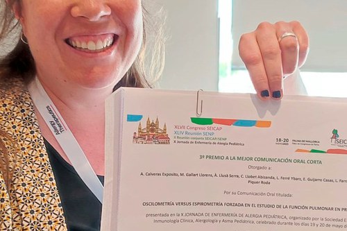 L’equip d’infermeria d’Al·lergologia d’Althaia, premiat en el Congreso de la Sociedad Española de Inmunología Clínica, Asma y Alergia Pediátrica