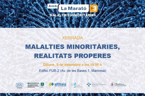 Testimonis del territori protagonitzaran la xerrada de La Marató sobre malalties minoritàries